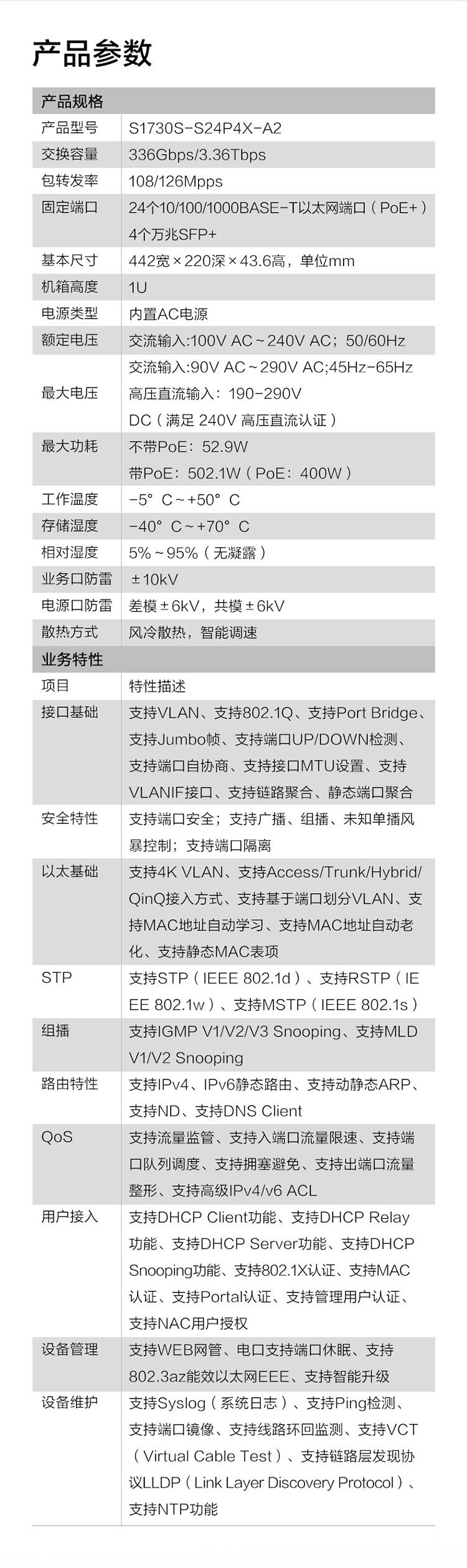 華為Web管理交換機